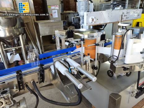Automatic labeling machine for flat cylindrical bottles and jars Maqmundi