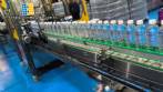 Complete water bottling line for carbonated drinks, triblock bottling machine, carbonator, labeler, BOPP baler