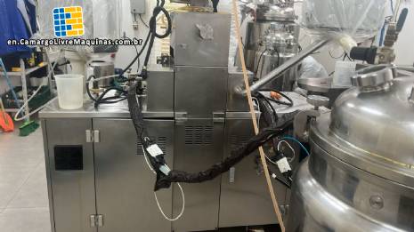 Production line for soft gel capsules, encapsulating up to 24,000 capsules/hour.