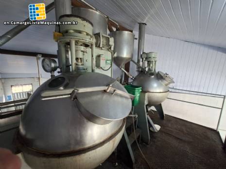 Mecamau production line for making creamy and pasty sweets, jams, hard and soft candies.