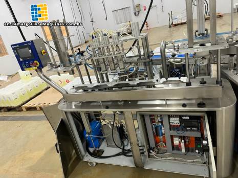 Automatic stainless steel filling machine for a�a� jars, Bramak ice cream