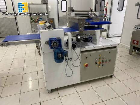 Pizza dough line for bread making, conical balling machine, continuous oven rolling machine FIMAK, Leader in Mechanical Industry, Gas Service Industrial