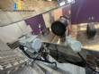 Linear automatic filling machine in stainless steel with 4 UNITI spouts