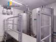 Aplimaq liquid screw-filling and rinsing line, 800 to 1000 liters per hour