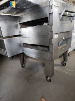 Lincoln stainless steel industrial gas conveyor oven for esfiras pizzas