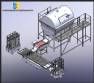 Continuous production line for Minas Frescal cheese, 2,000 liters, stainless steel.
