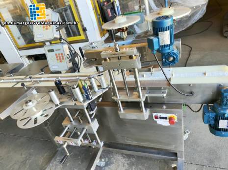 Seal applicator for 3-flap cartridge seals for imported products with double printhead Tecmaes