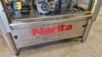 Automatic stainless steel labeling machine with two heads for Narita self-adhesive labels