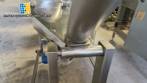 Inclined screw conveyor with stainless steel silo