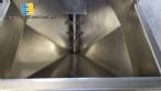 Inclined screw conveyor with stainless steel silo