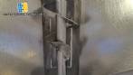 Inclined screw conveyor with stainless steel silo