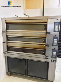 3-chamber deck oven with steam system, 12 baking trays (60 cm x 70 cm) Ramanhos