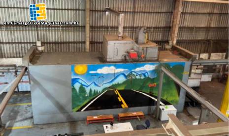 Industrial paint line for liquid paint