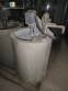 Polymer mixing tank with stainless steel shaft and diaphragm pump, 300 liters.