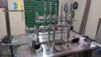 Linear filling machine with 6 pistons filling system