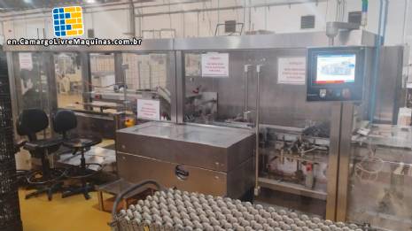 Fabrima stainless steel horizontal cartoner with Nordson gluer