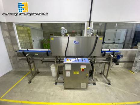 MKM Machines stainless steel sleeve shrink tunnel