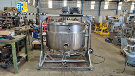 Stainless steel gas cooker, 600 liters.
