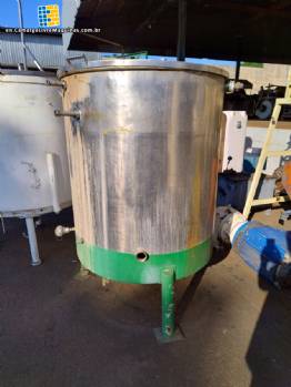 Stainless steel melting tank with coil 1000 liters