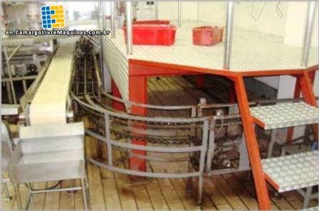 Line to pasteurize and package milk