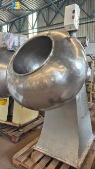 Incapi 250 liter stainless steel smooth coating pan