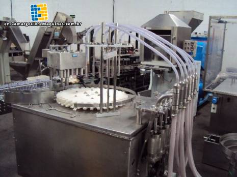 Filling / Capping 6 semiautomatic pistons 150 ml for liquid