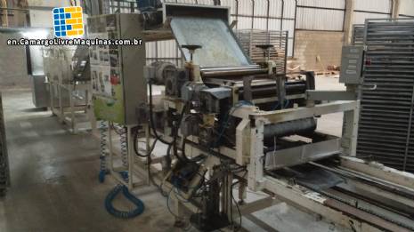 Automatic continuous line for the production and dehydration of fresh homemade pasta. Automatic continuous line for the production and dehydration of fresh homemade pasta.