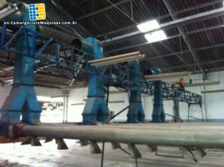 Heating tunnel with calorific Heating tunnel with calorific